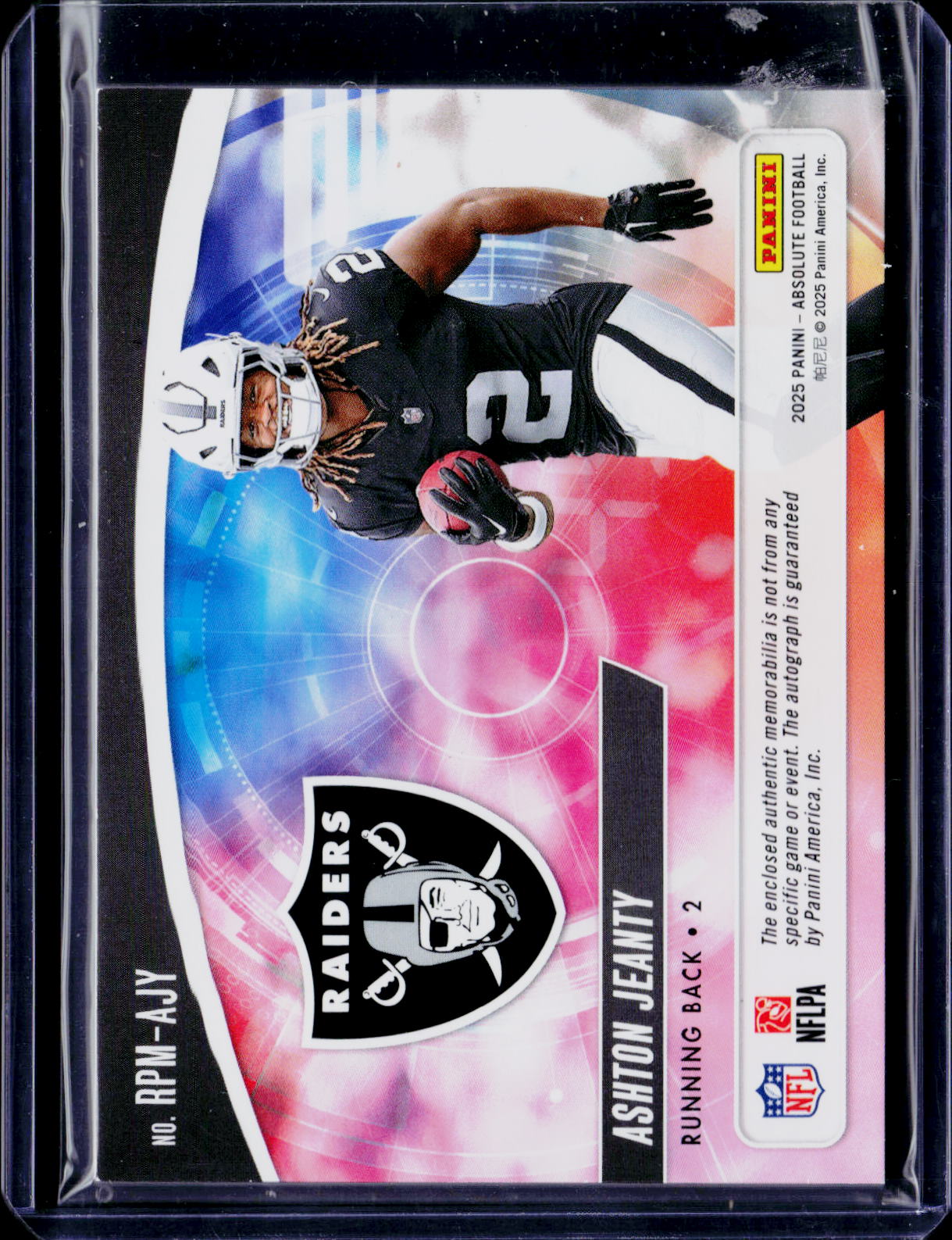 2025 Absolute Ashton Jeanty Rookie Patch auto 031/299 RC