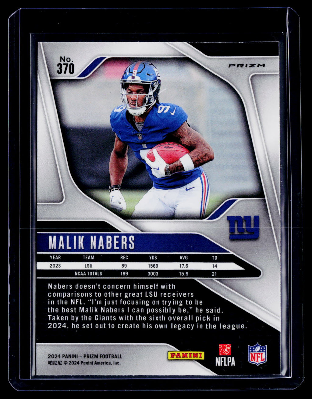 2024 Prizm Malik Nabers Rookie Orange Disco RC