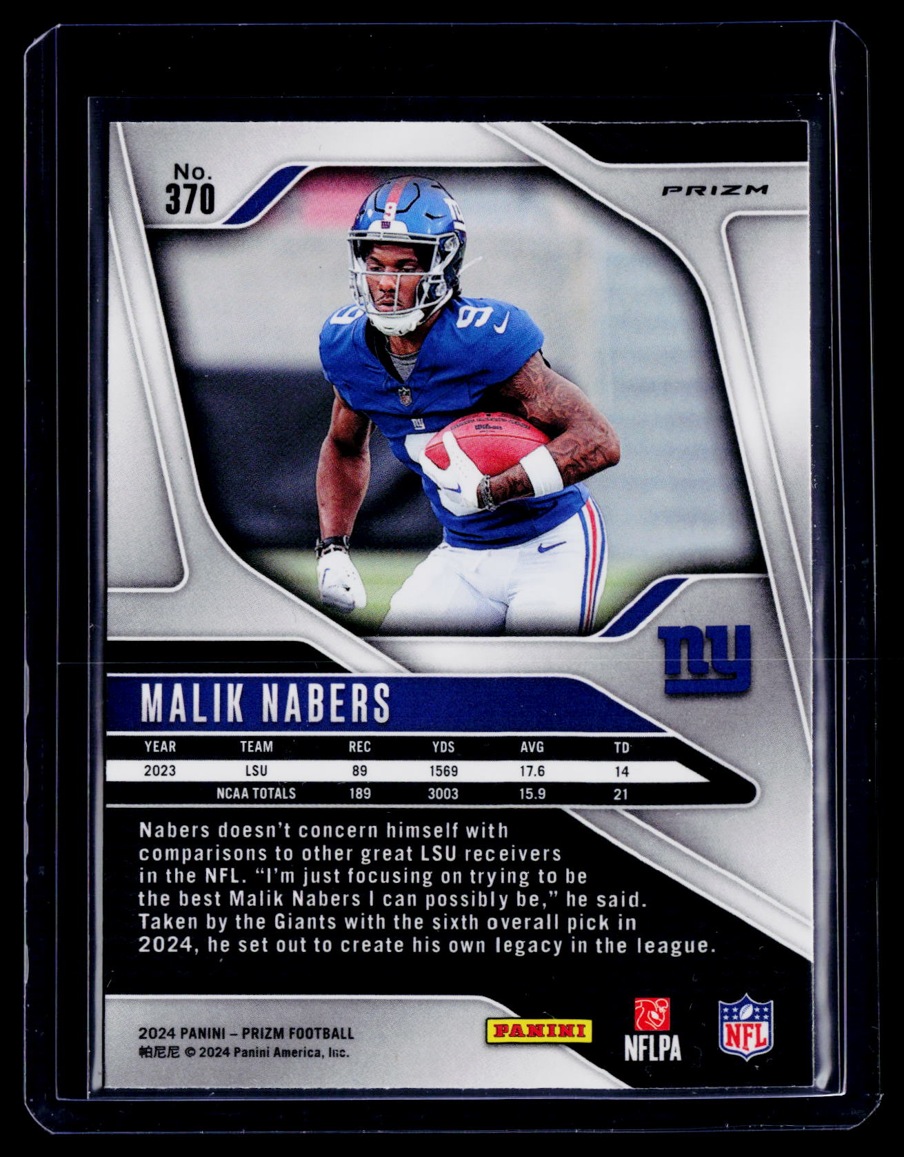 2024 Prizm Malik Nabers Rookie Orange Disco RC