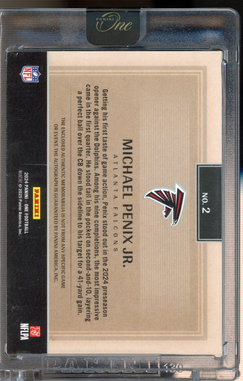 2024 Panini One Michael Penix Jr Rookie Patch Auto 71/75