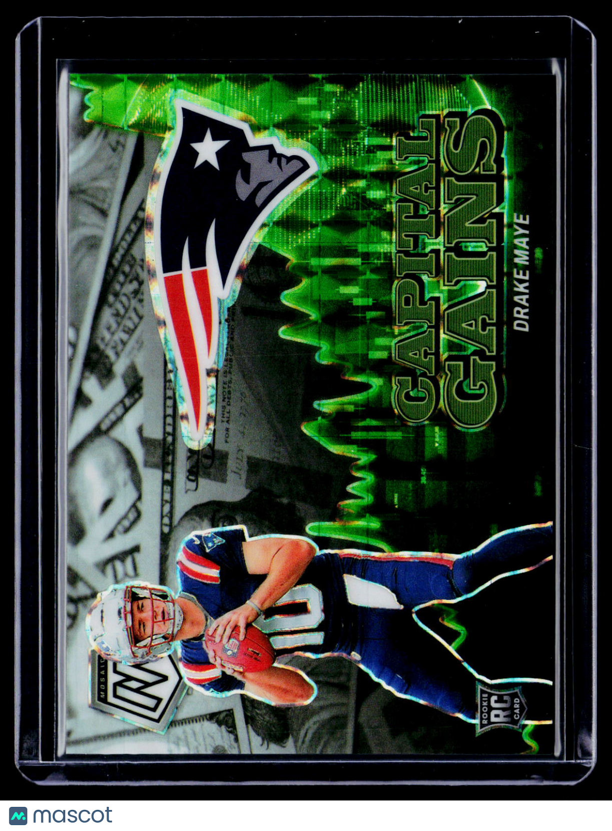 2024 Mosaic Drake Maye Rookie Capital Gains White Prizm 5/25 RC
