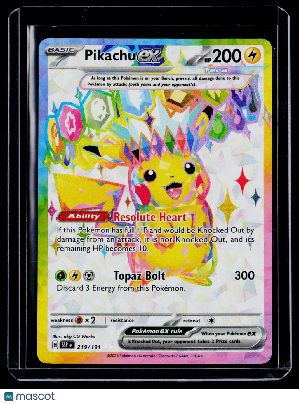 Pokemon Pikachu ex 219 191