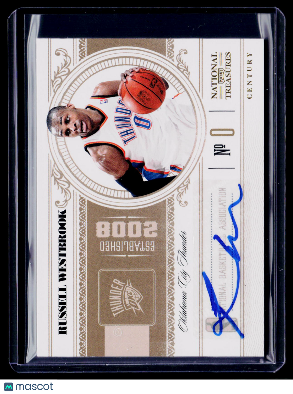 2011 National Treasures Russell Westbrook Auto 38/49