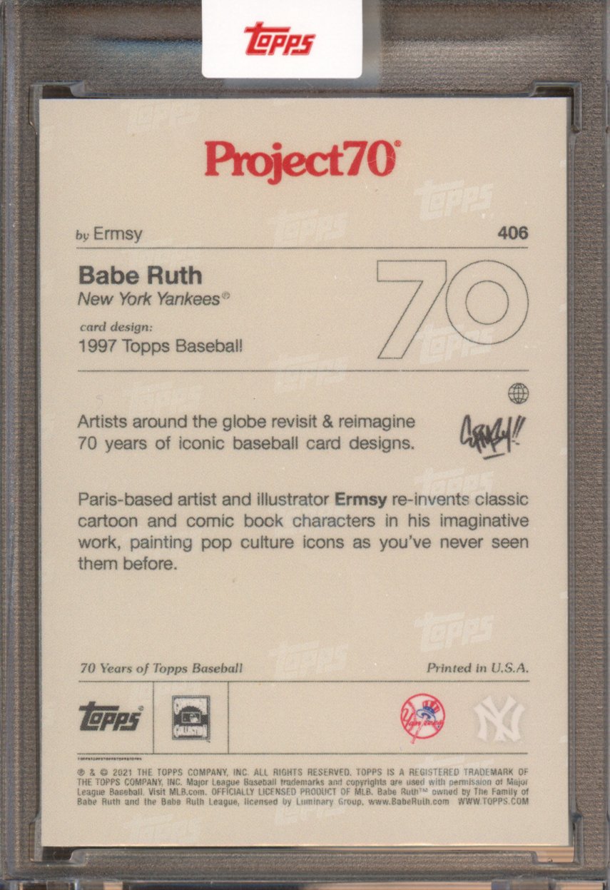 2021 Topps Project 70 Babe Ruth Ermsy 406