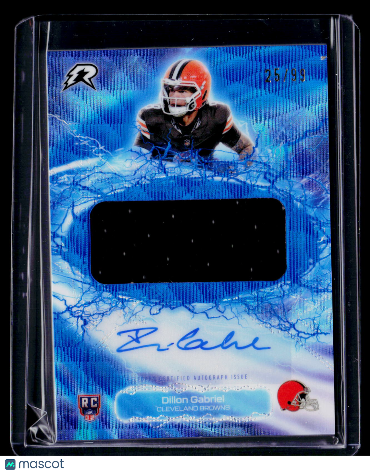 2025 Topps Resurgence Dillon Gabriel Rookie Blue Surge Patch Auto 25/99 RC