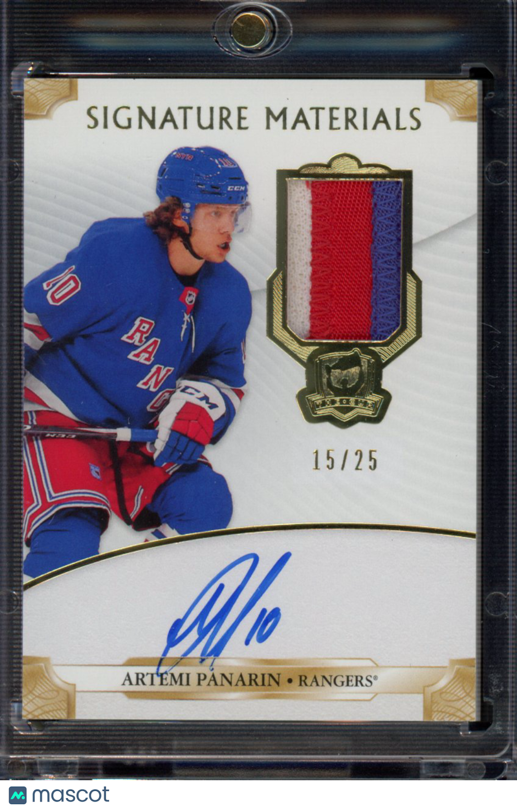 2019-20 The Cup Artemi Panarin Signature Materials Patch Auto 15/25