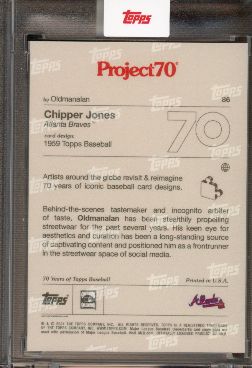 2021 Topps Project 70 Chipper Jones Oldmanalan 86