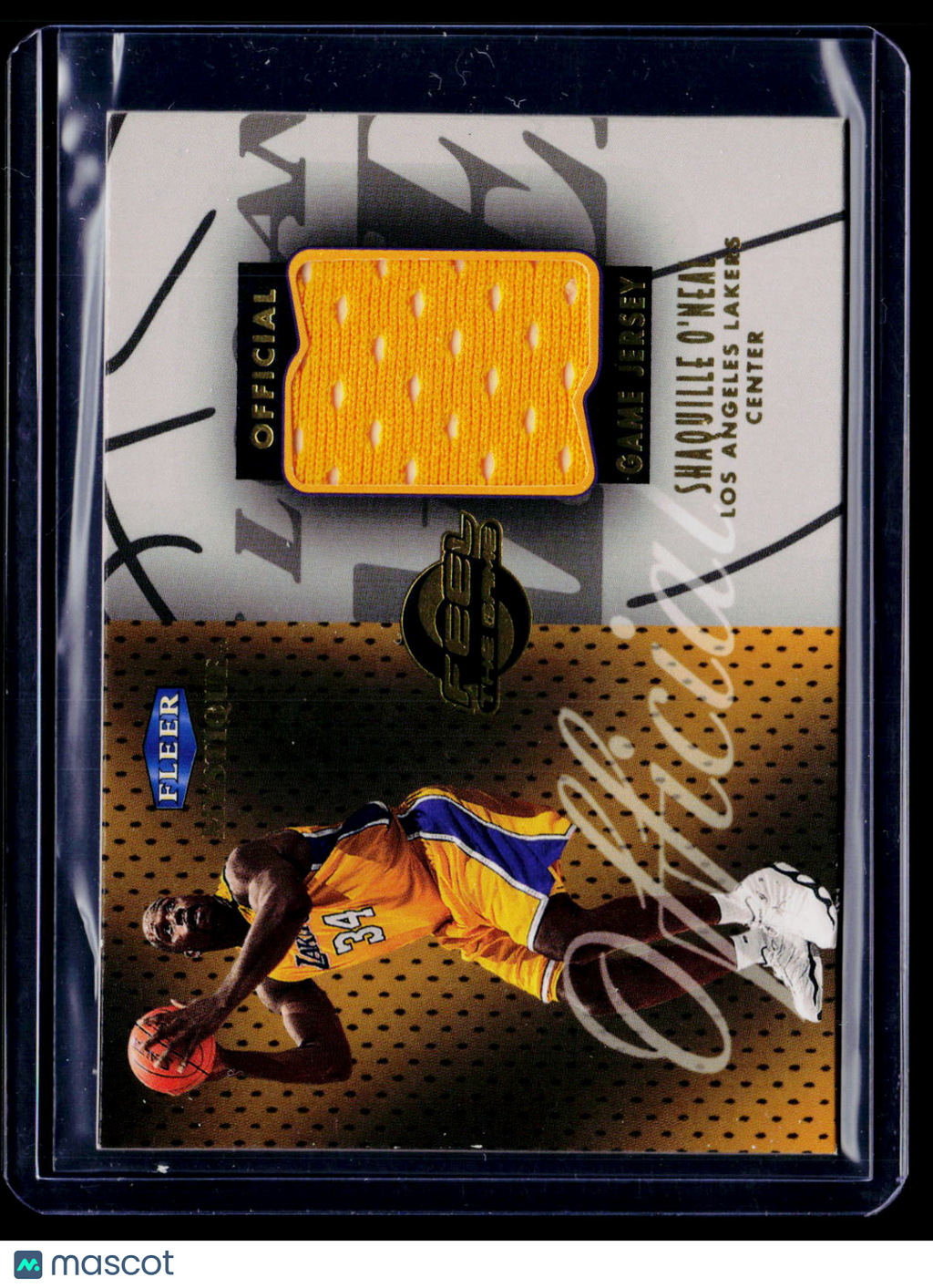 2000 Upper Deck Shaquille O'Neal Game Used Patch Feel The Game