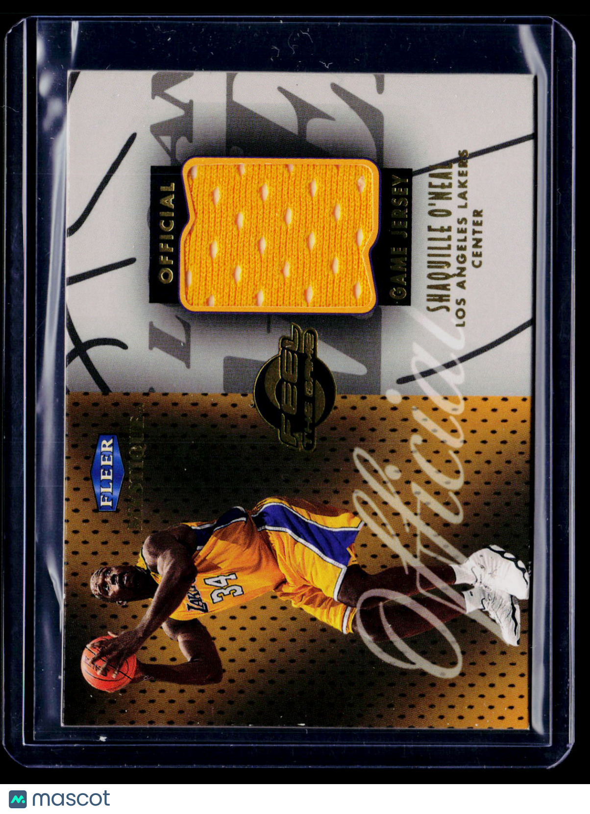2000 Upper Deck Shaquille O'Neal Game Used Patch Feel The Game