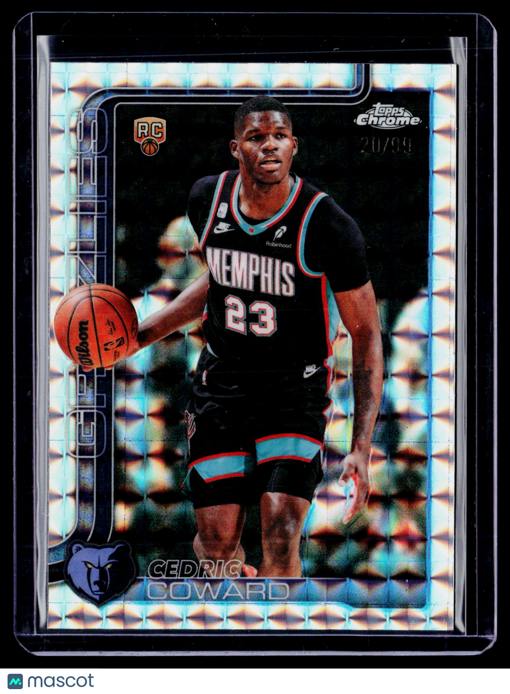 2025 Topps Chrome Update Cedric Coward Rookie Geometric Refractor 20/99 RC