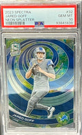 2023 Spectra Jared Goff Neon Splatter PSA 10 - 3/8 PSA 10