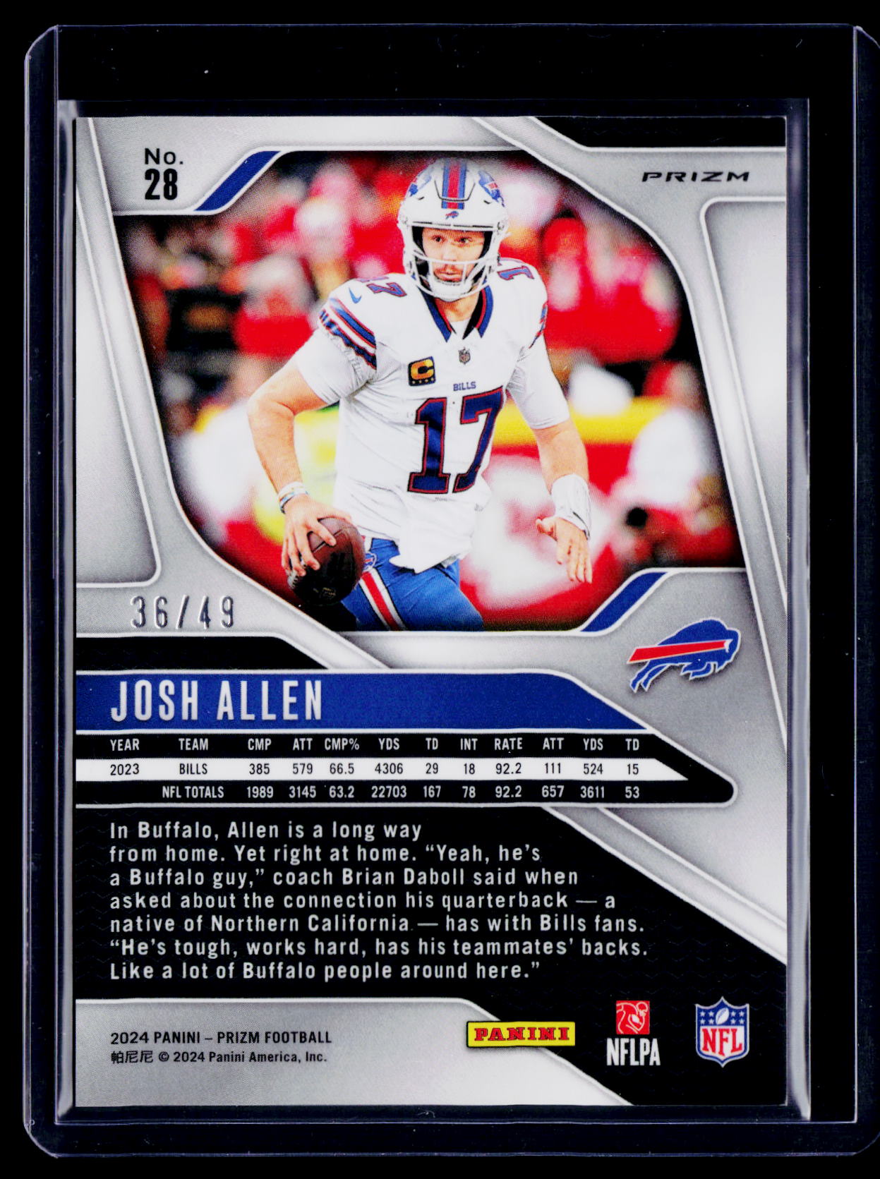 2024 Prizm Josh Allen Purple Power 36/49