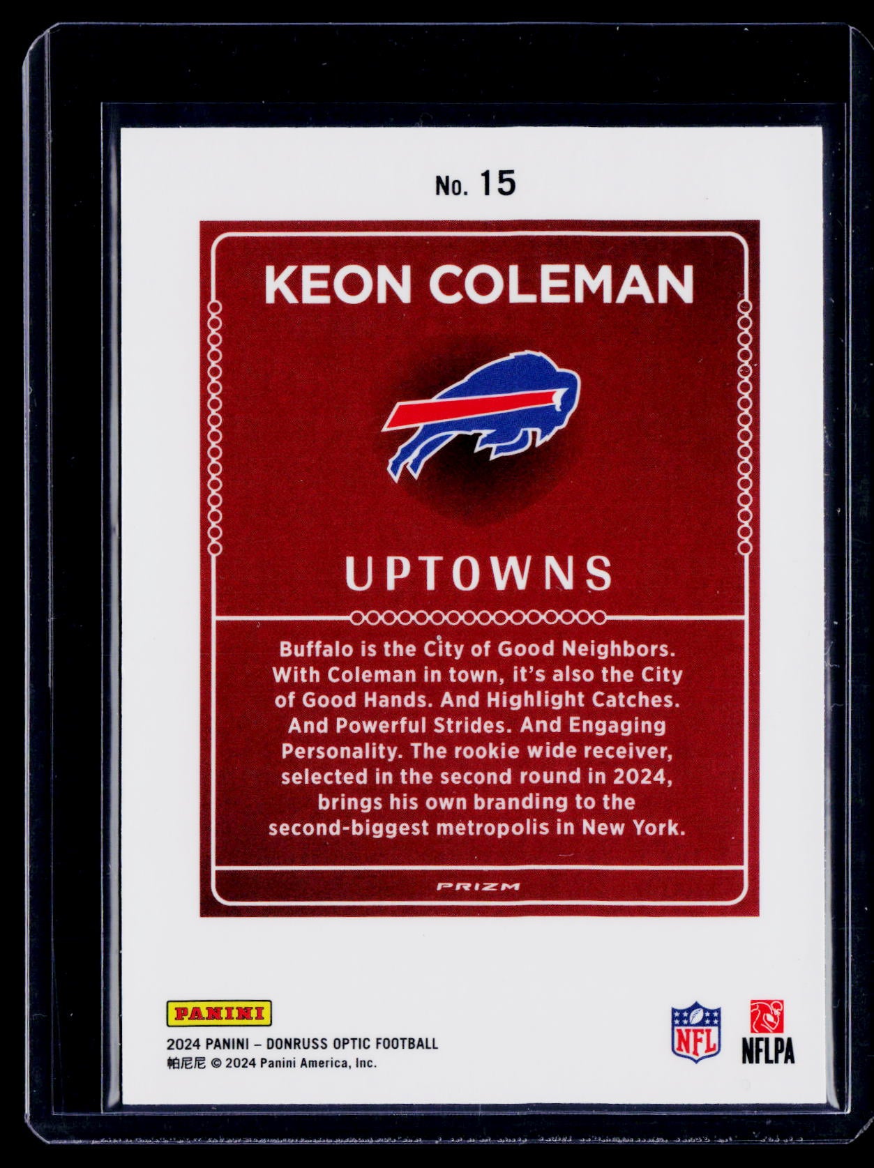 2025 Donruss Optic Keon Coleman Rookie Uptown RC