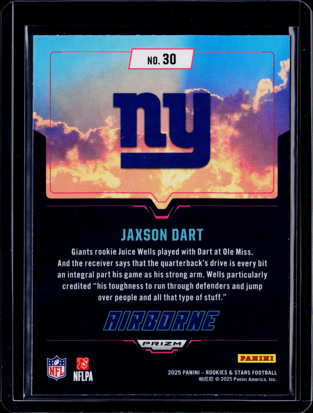 2025 Rookies & Stars Jaxson Dart Airborne Red Plaid