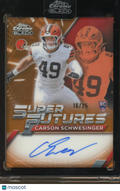 2025 Topps Chrome Black Carson Schwesinger Orange Super Futures Auto 16/25 RC