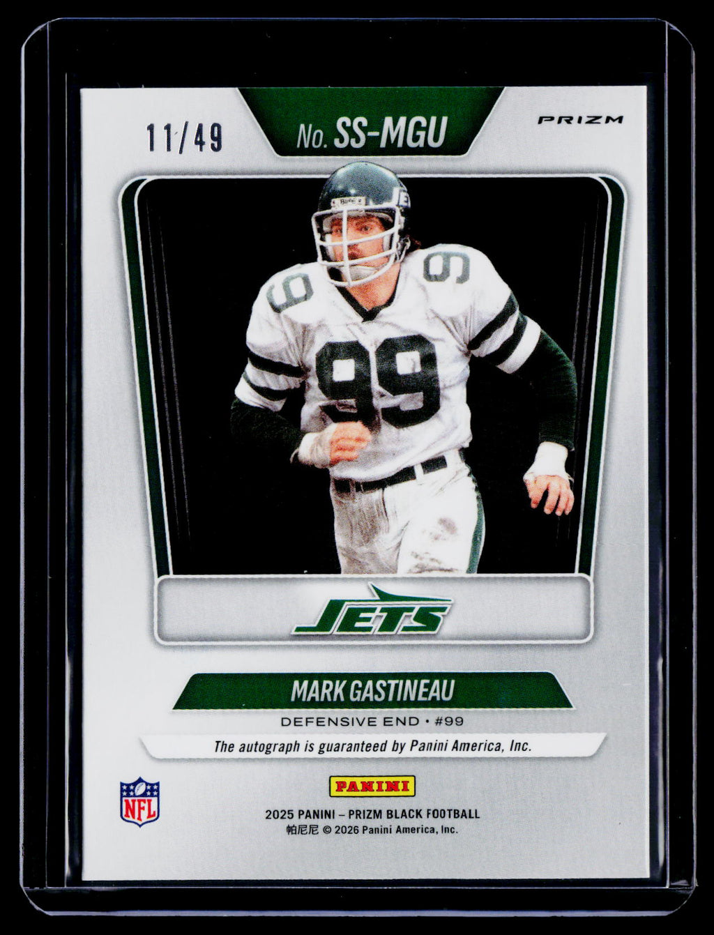 2025 Prizm Black Mark Gastineau Blue Sensational Signatures Auto 11/49