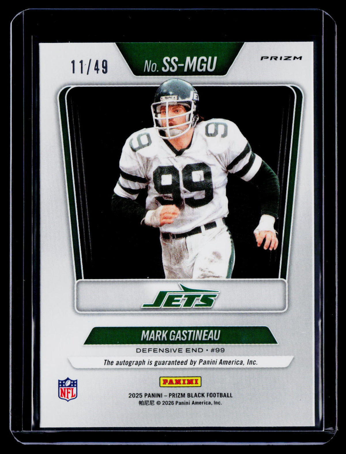 2025 Prizm Black Mark Gastineau Blue Sensational Signatures Auto 11/49