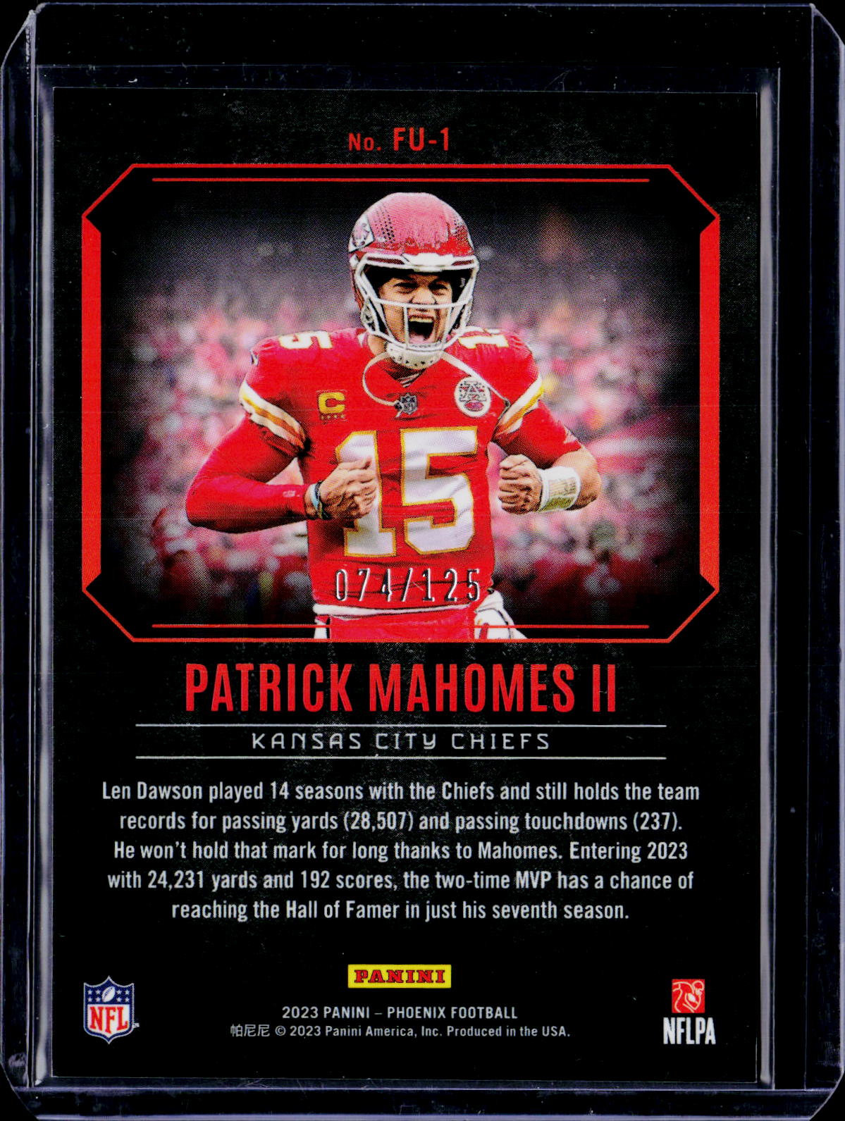 2023 Phoenix Patrick Mahomes II Fired Up /125