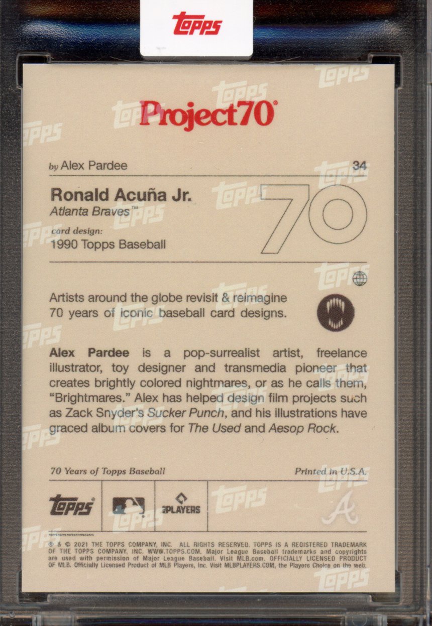 2021 Topps Project 70 Ronald Acuna Jr. Alex Pardee 34