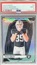 2024 Prizm Brock Bowers Silver Rookie Variation PSA 9