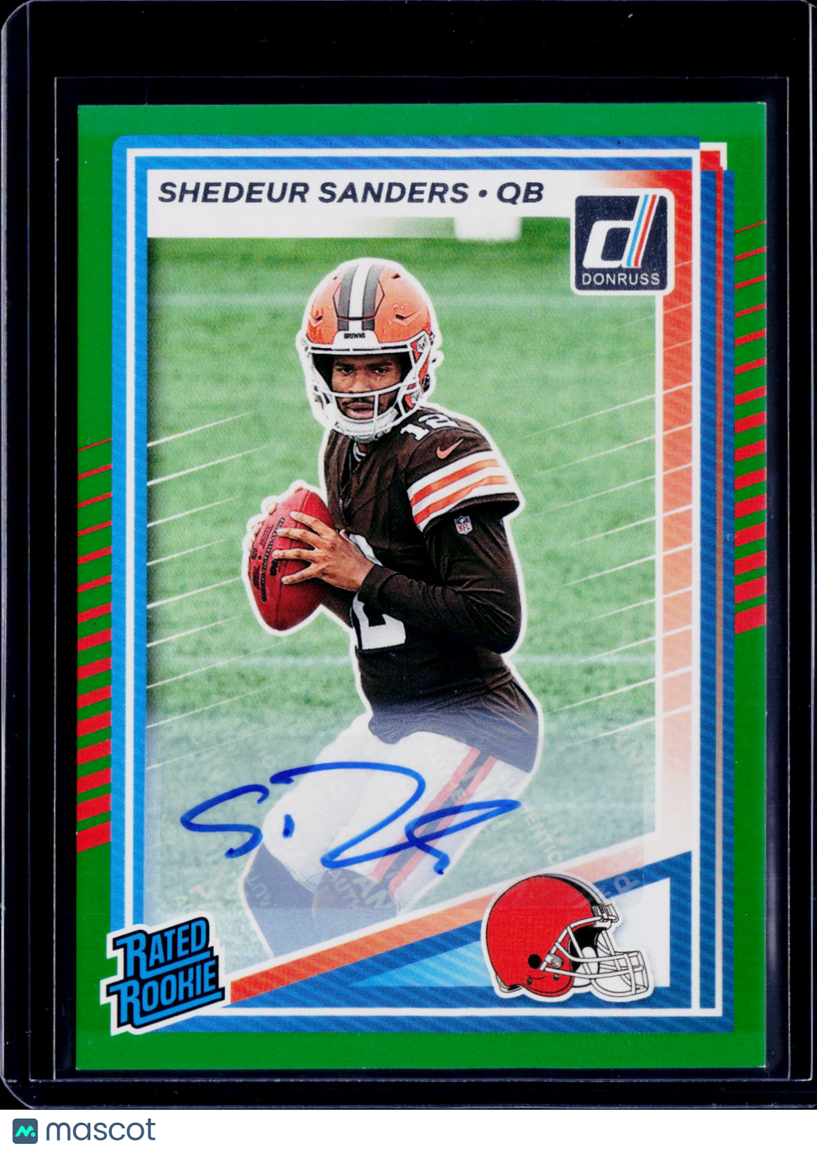 2025 Donruss Shedeur Sanders Green Press Proof Auto