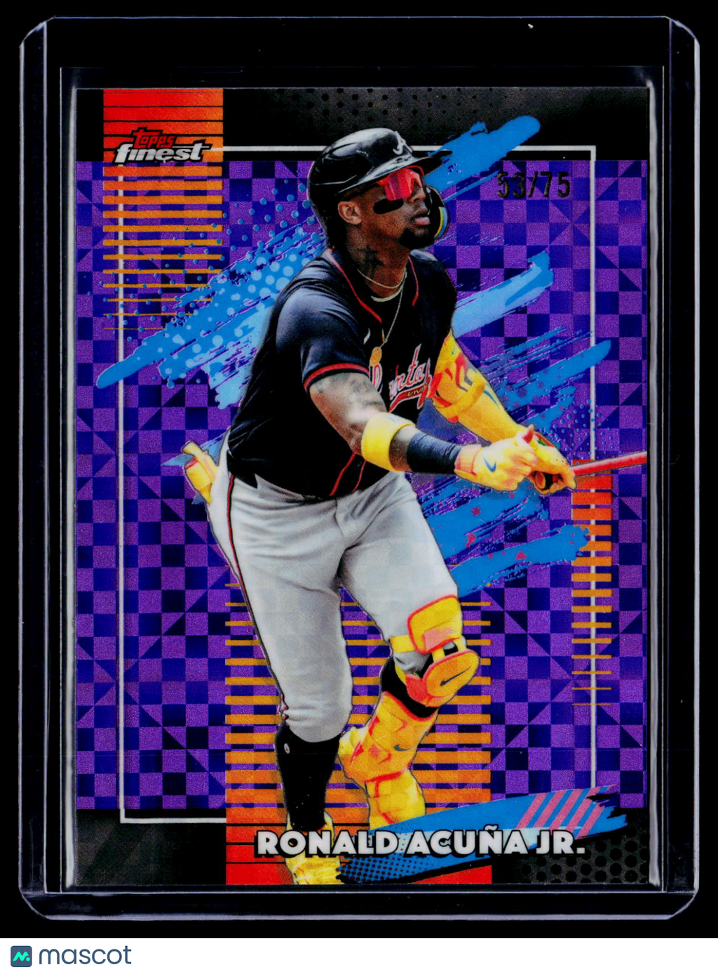 2026 Topps Finest Ronald Acuna Jr. Purple XFractor 53/75