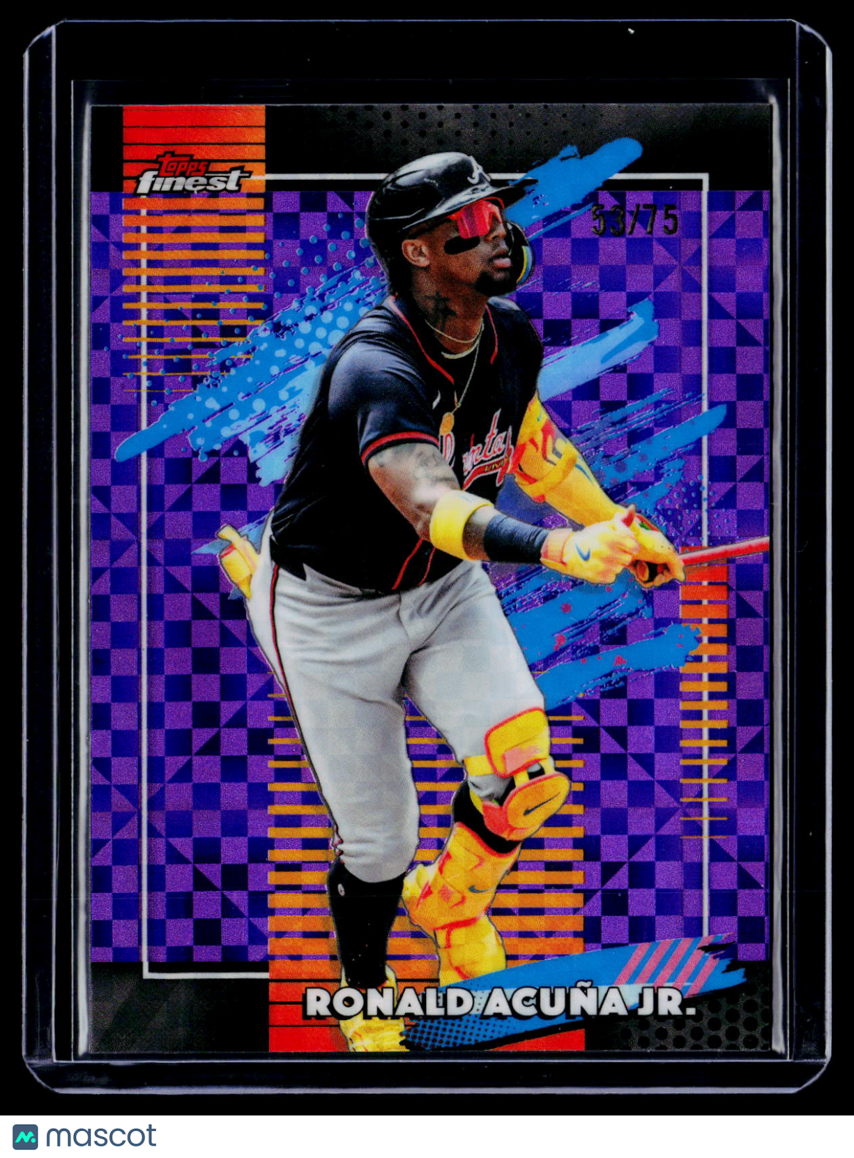 2026 Topps Finest Ronald Acuna Jr. Purple XFractor 53/75