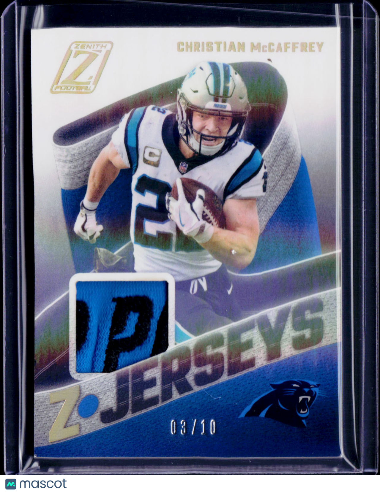 2021 Zenith Christian McCaffrey Z-Jerseys Gold /10