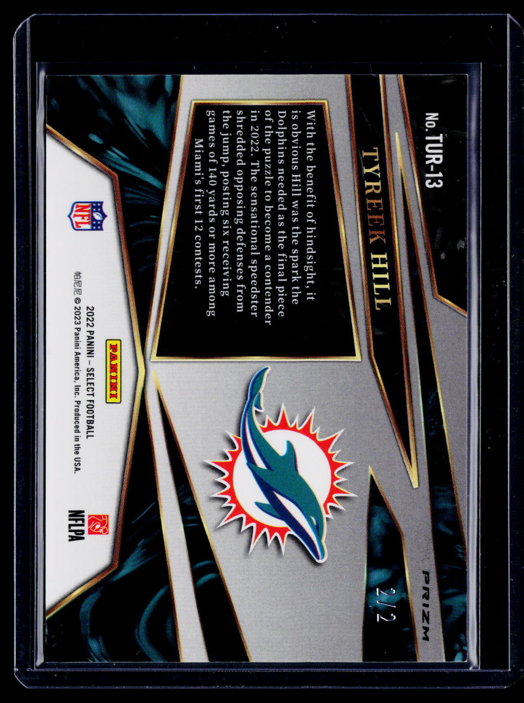 2022 Select Tyreek Hill Turbo Charged Snake Skin 2/2