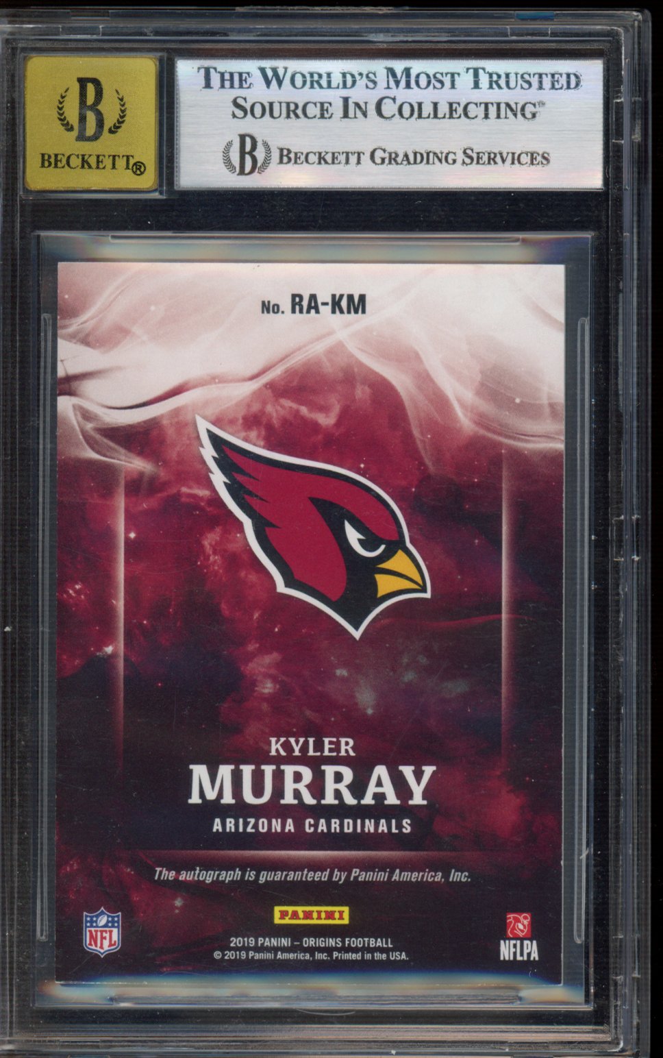 2019 Origins Kyler Murray Rookie Auto BGS 9 Auto 10 RC