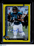 2025 Topps Chrome Bhayshul Tuten Rookie Yellow Refractor Auto 183/275 RC