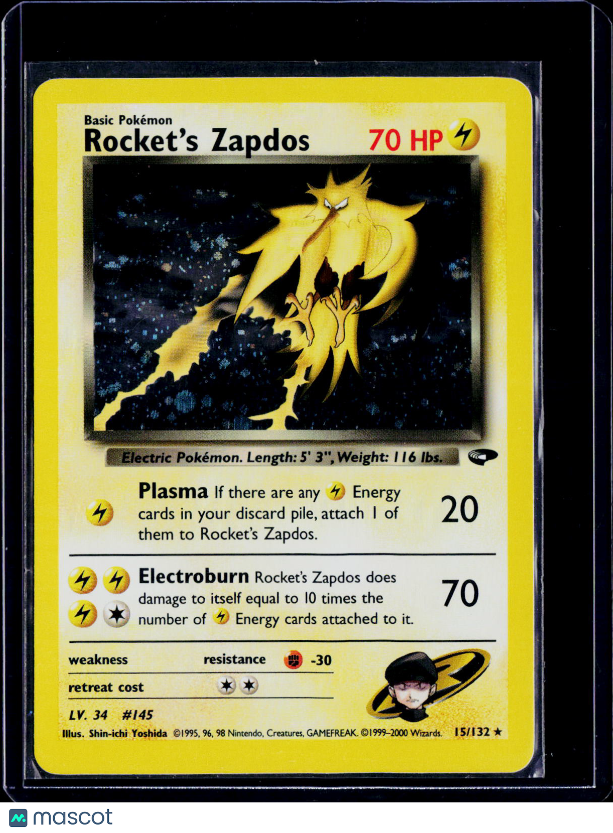 Rocket's Zapdos Holo 15/132