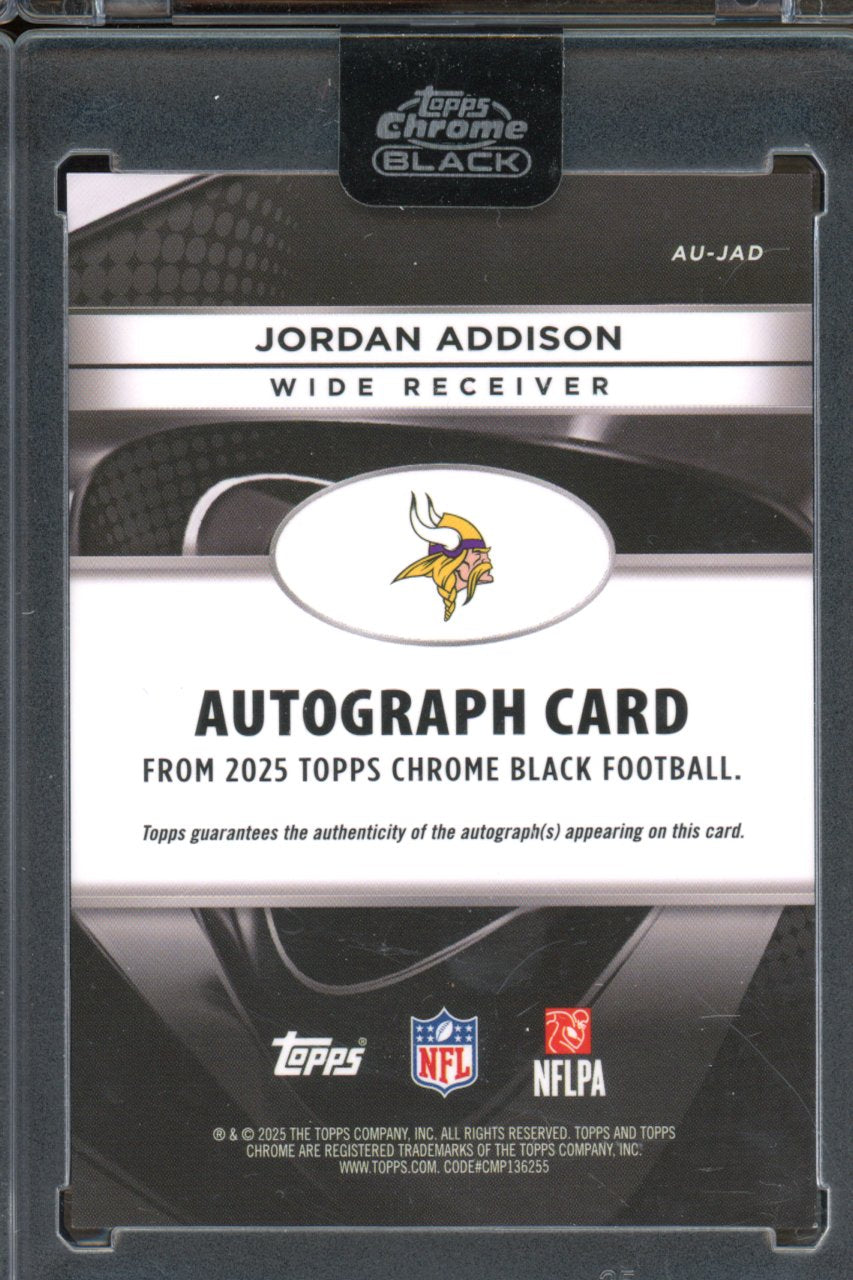 2025 Topps Chrome Black Jordan Addison Auto