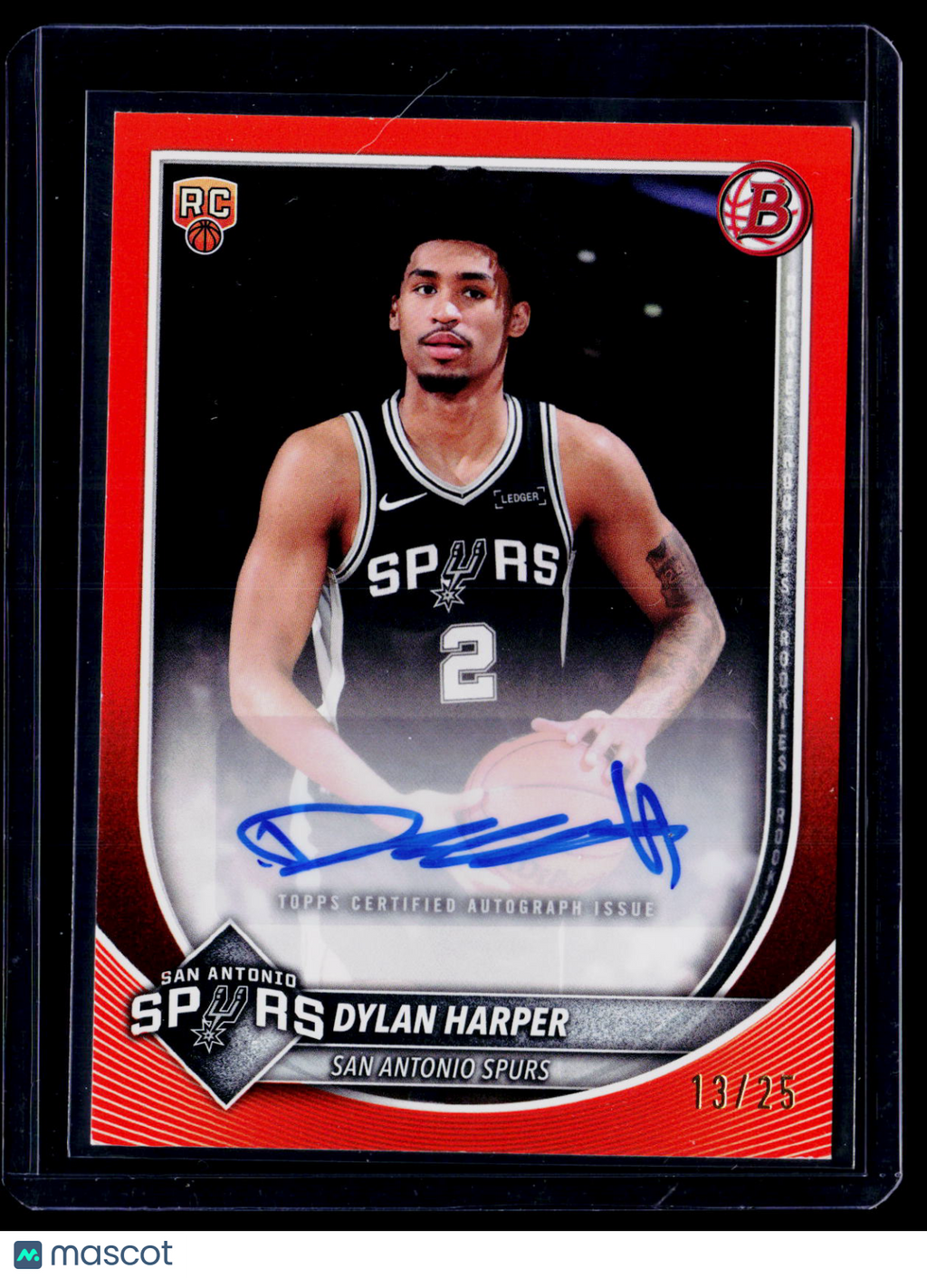 2025-26 Bowman Dylan Harper Rookie Orange Paper Auto 13/25 RC