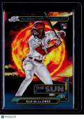 2024 Topps Chrome Cosmic Elly De La Cruz Rookie Planetary Pursuit Sun RC
