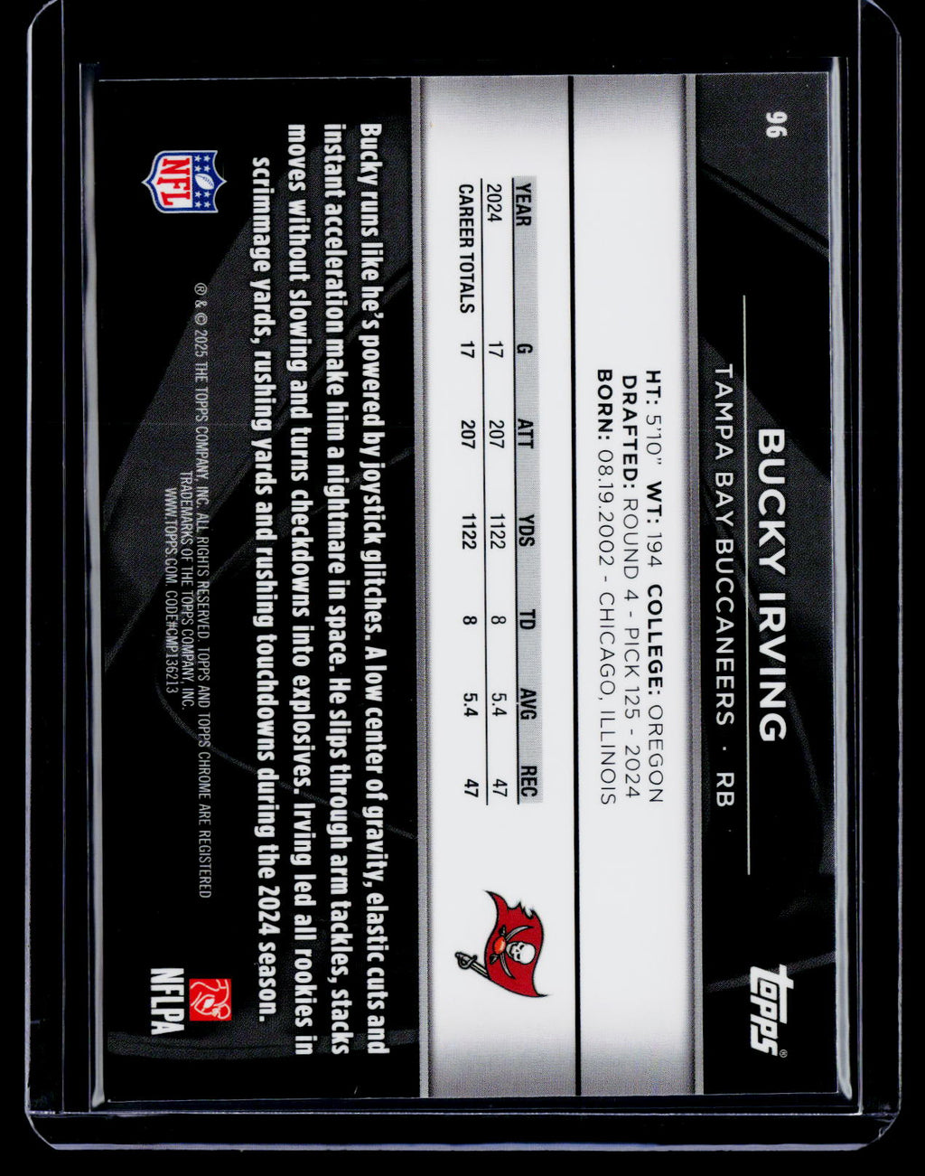 2025 Topps Chrome Black Bucky Irving Rose Gold Wave 13/15