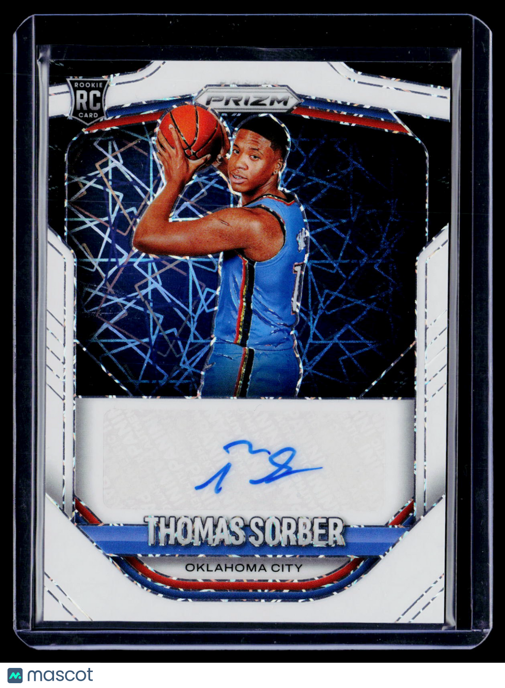 2025-26 Prizm Thomas Sorber Rookie White Lazer Auto 77/99 RC