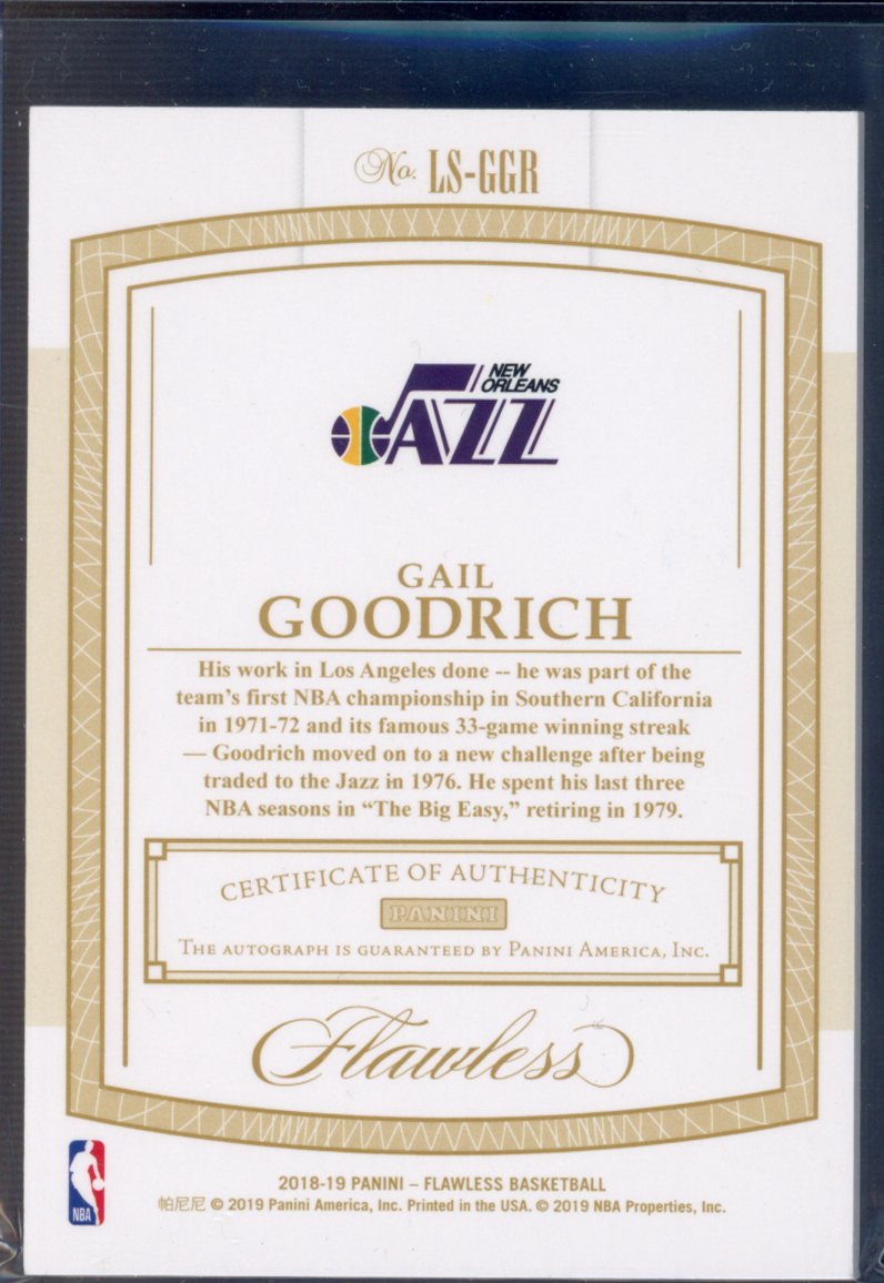 2018-19 Flawless Gail Goodrich Legendary Scripts 03/10