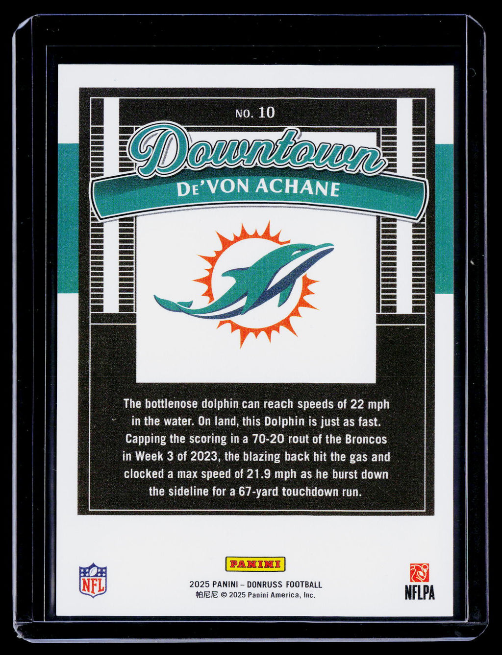 2025 Donruss De'Von Achane Downtown
