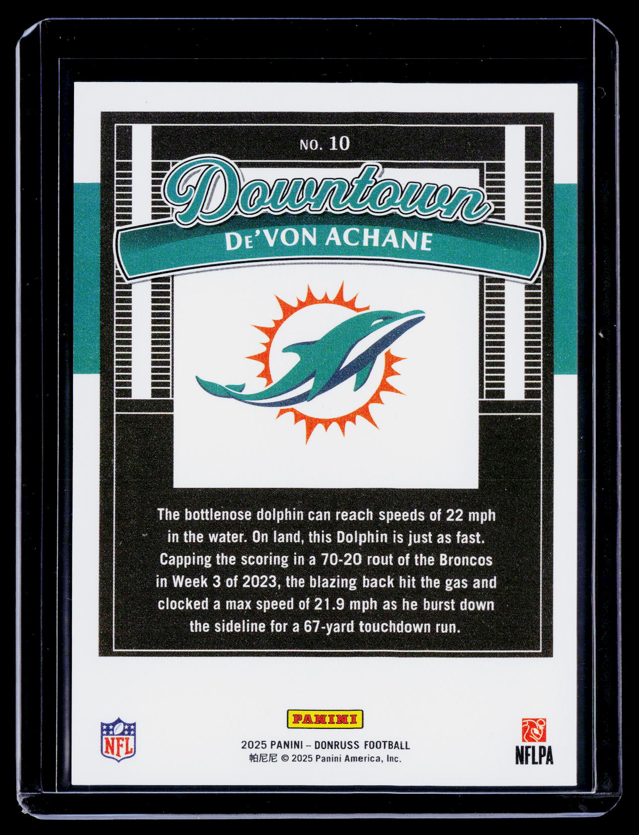 2025 Donruss De'Von Achane Downtown