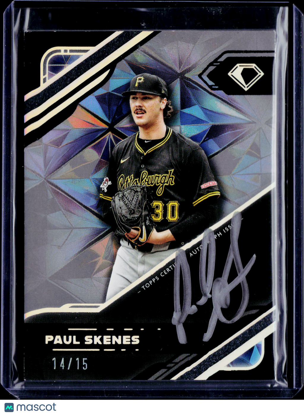 2025 Topps Diamond Icons Paul Skenes Black Polychromatink Auto /15