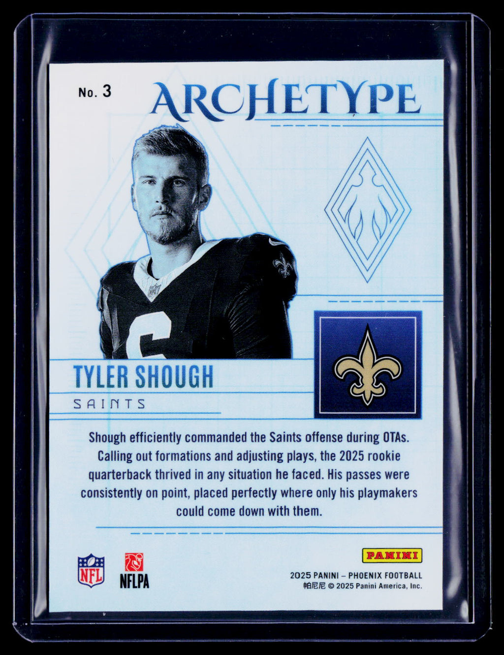 2025 Phoenix Tyler Shough Rookie Archetype Case Hit RC