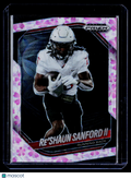 2025 Prizm Black Re'Shaun Sanford II Cherry Blossom 3/20