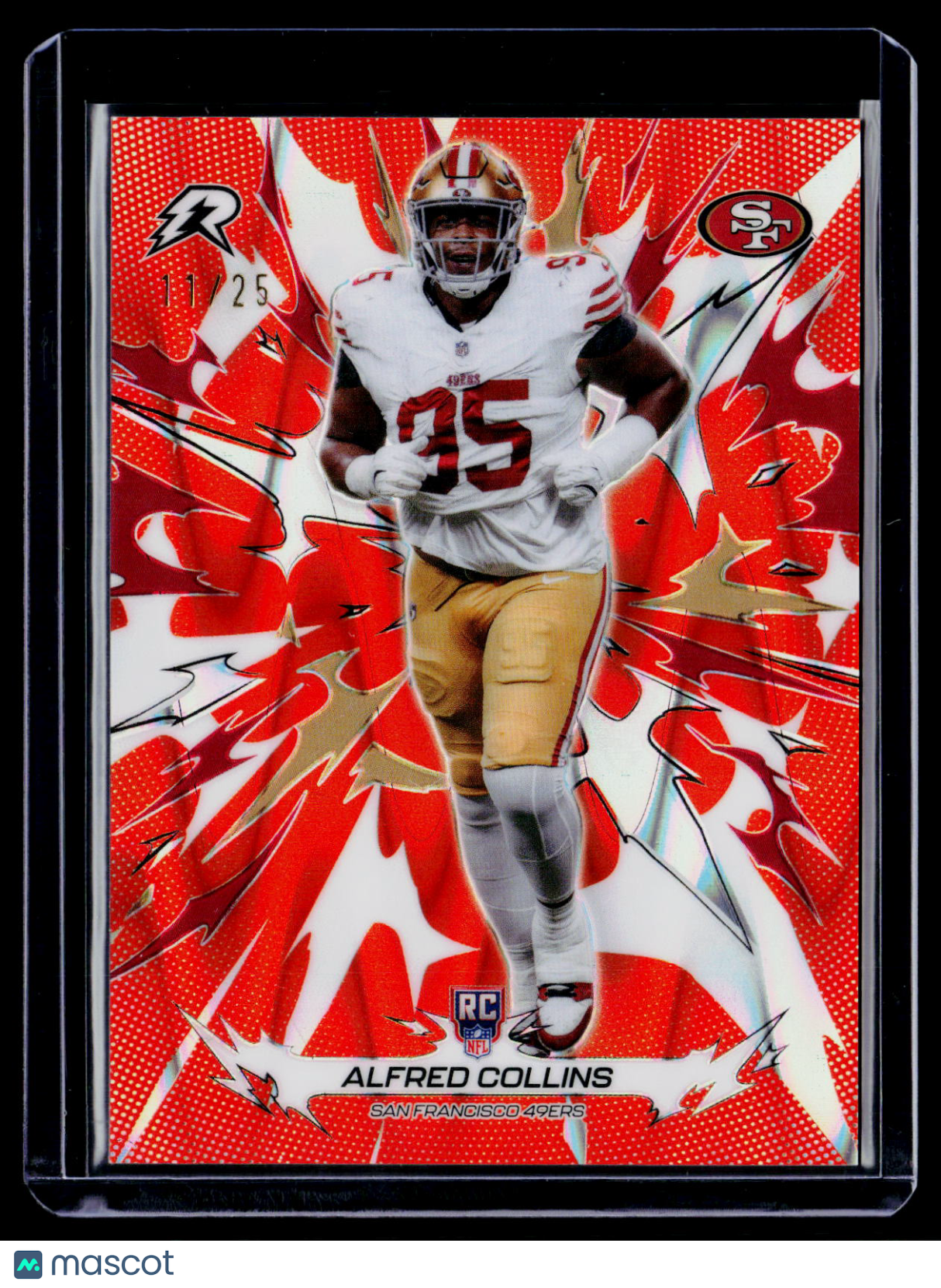 2025 Topps Resurgence Alfred Collins Rookie Orange Power Static 11/25 RC