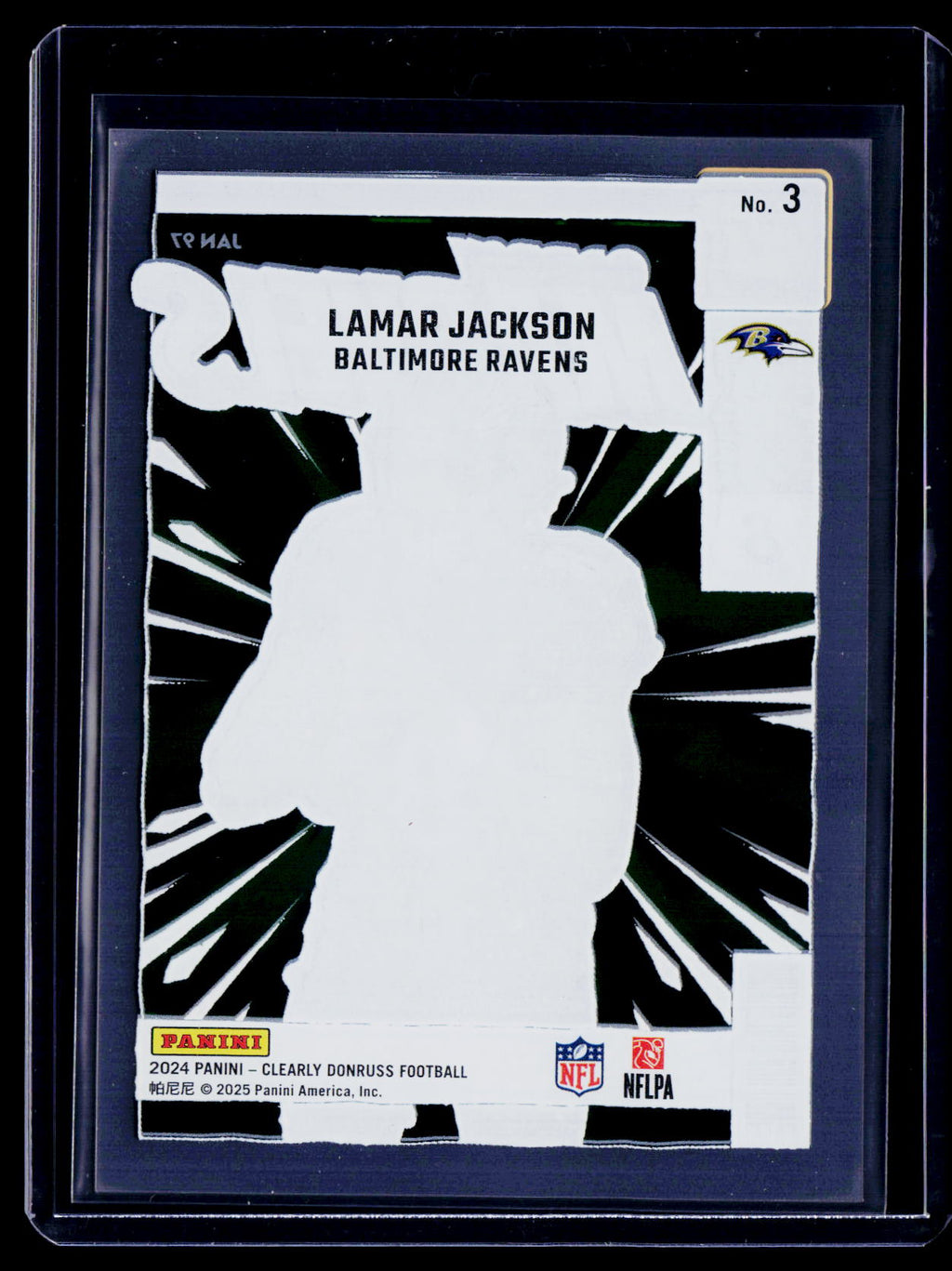 2024 Clearly Donruss Lamar Jackson Gridiron Marvels Case Hit
