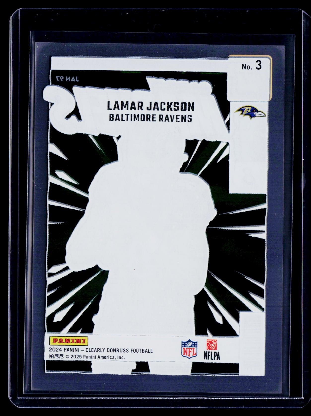 2024 Clearly Donruss Lamar Jackson Gridiron Marvels Case Hit
