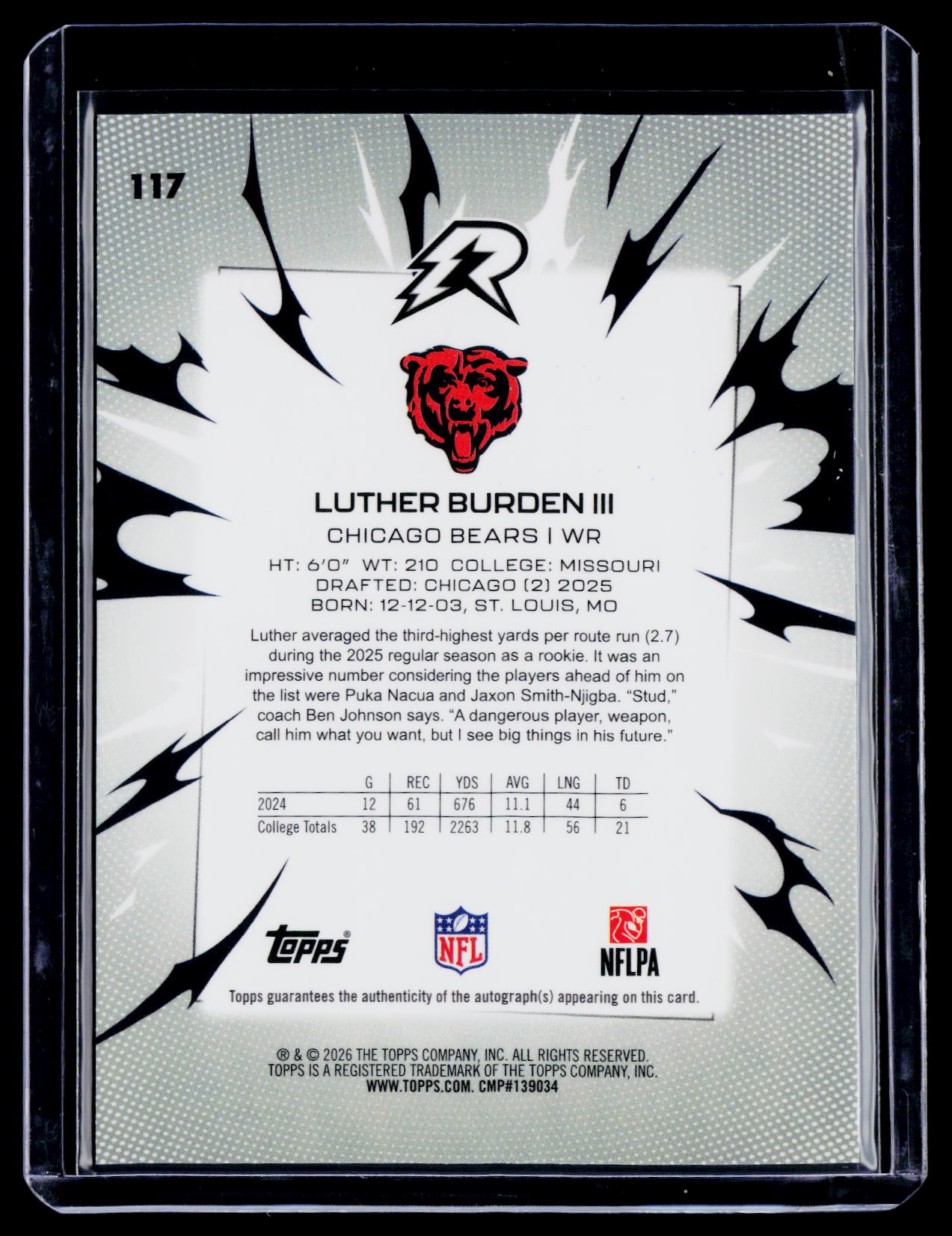 2025 Topps Resurgence Luther Burden III Rookie Refractor Auto RC