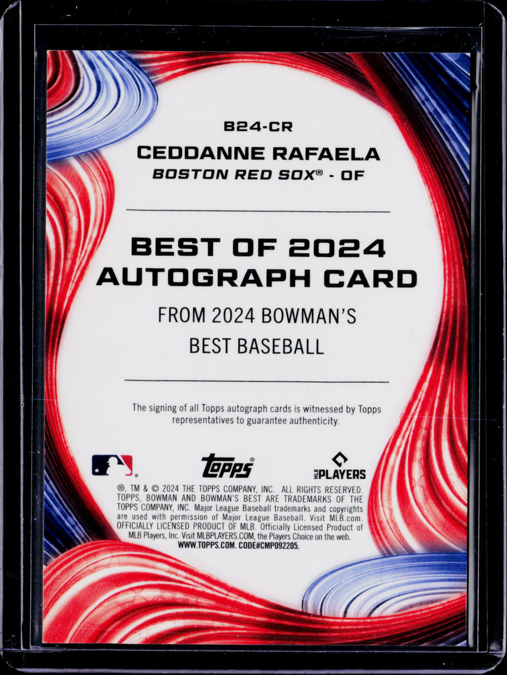 2024 Bowman's Best Ceddanne Rafaela Auto 12/25 RC