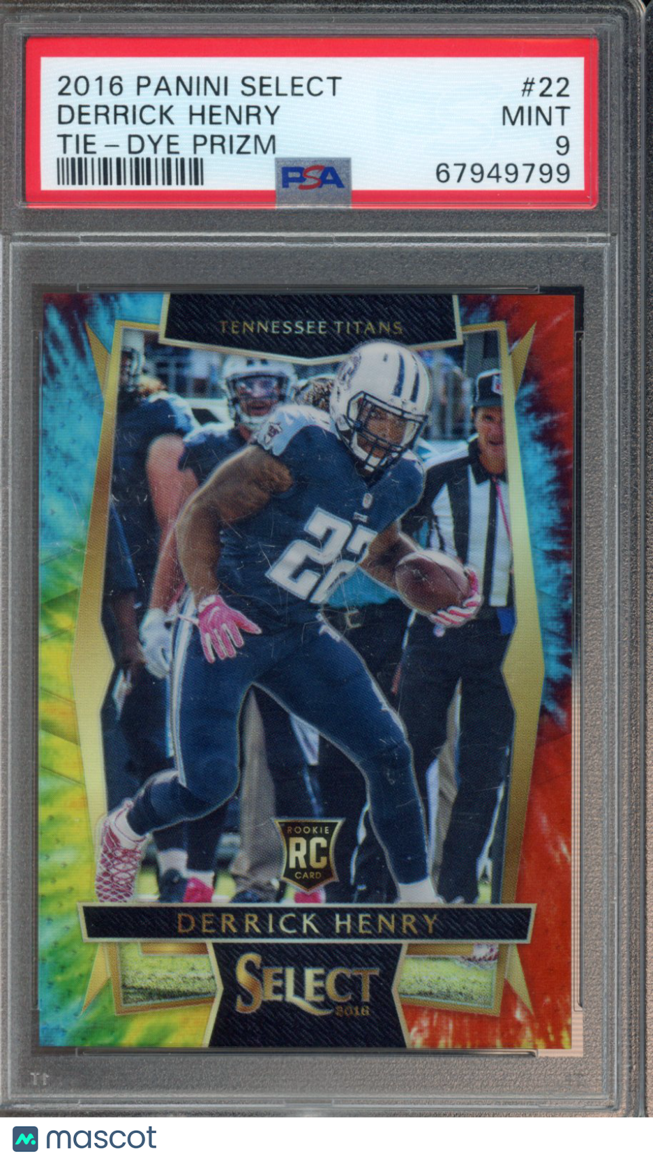 2016 Panini Select Derrick Henry Rookie Rie Dye 5/25 PSA 9 RC