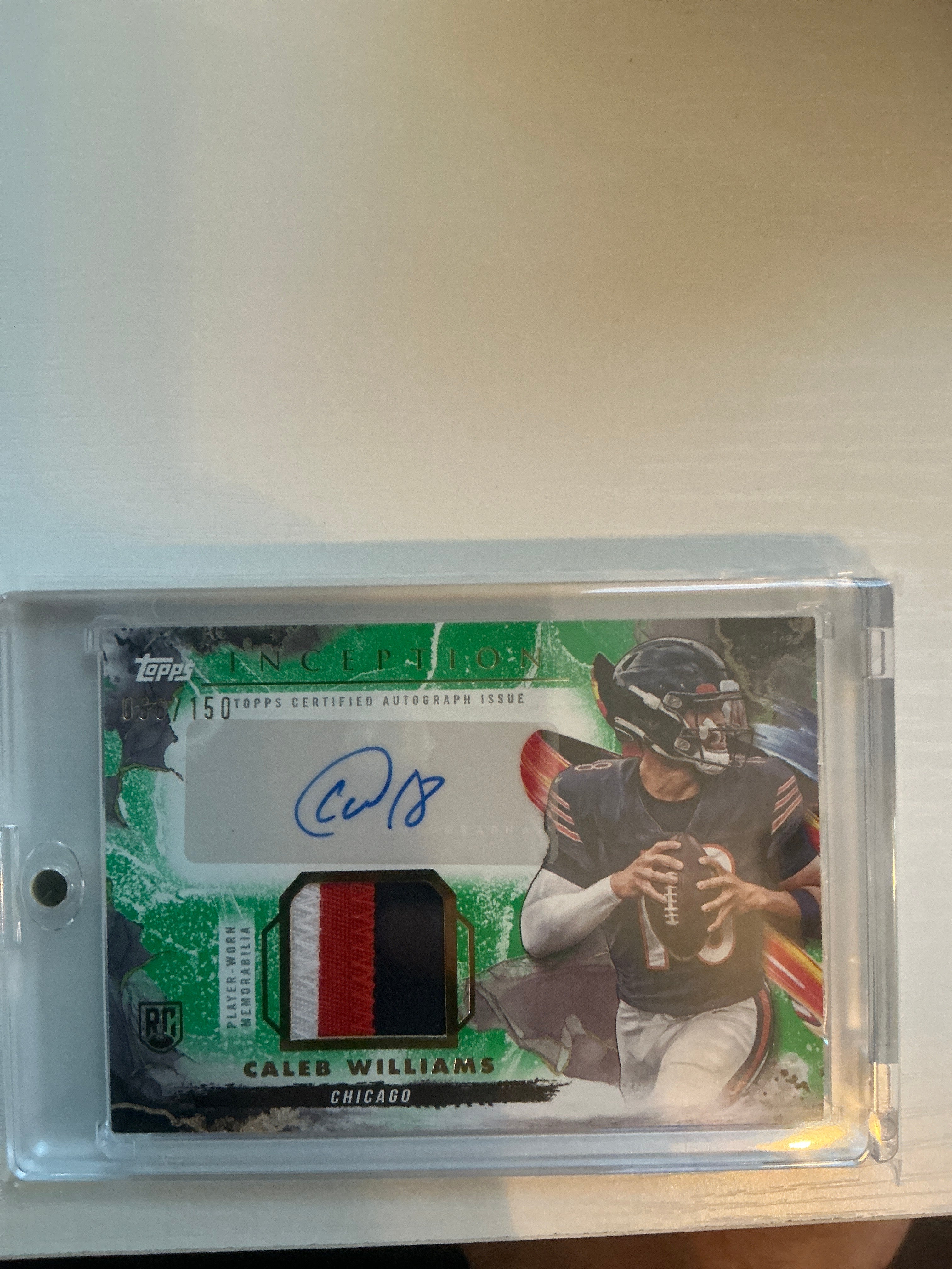 2024 Topps Provenance Patch Caleb Williams RPA Inception 066/150